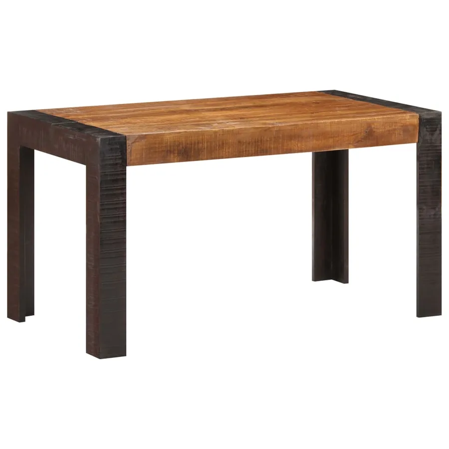 Table à manger 140x70x76 cm Bois de manguier brut massif - 10