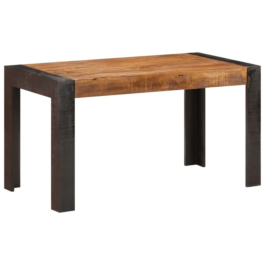 Table à manger 140x70x76 cm Bois de manguier brut massif - 8
