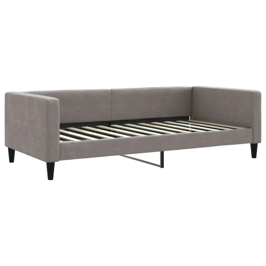 Lit de repos taupe 100x200 cm tissu - 2