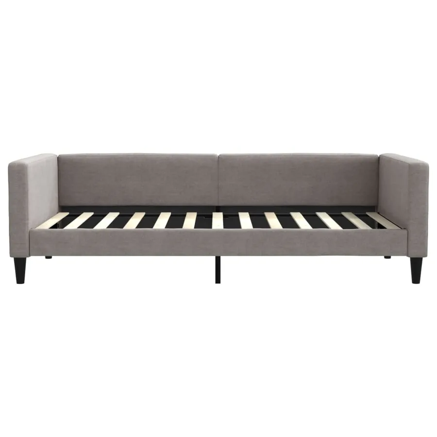 Lit de repos taupe 100x200 cm tissu - 3