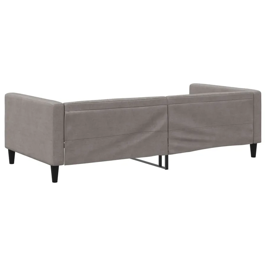 Lit de repos taupe 100x200 cm tissu - 5