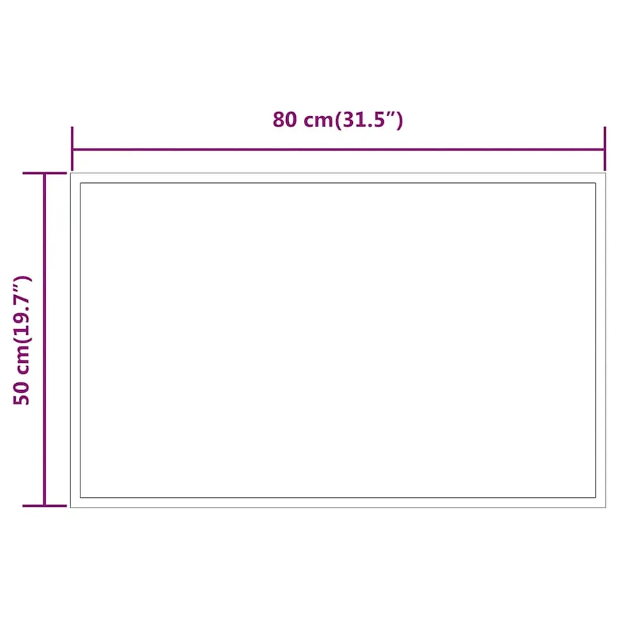 Miroir de salle de bain à LED 80x50 cm - 5