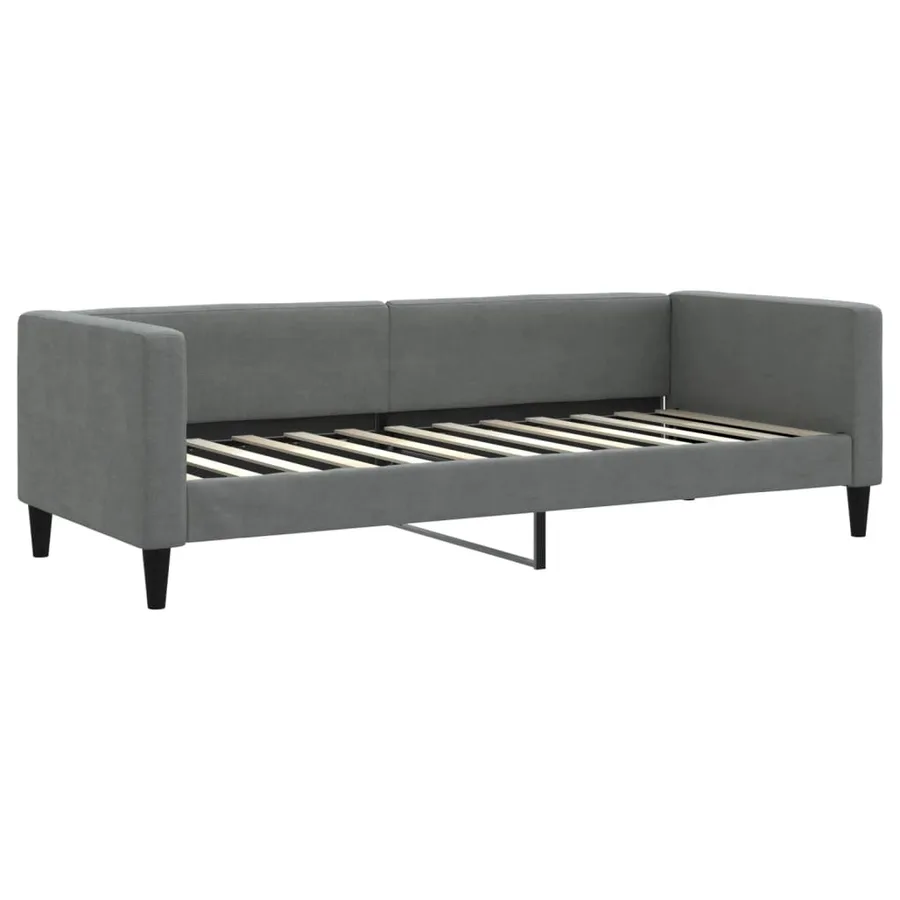 Lit de repos sans matelas gris foncé 80x200 cm tissu - 2