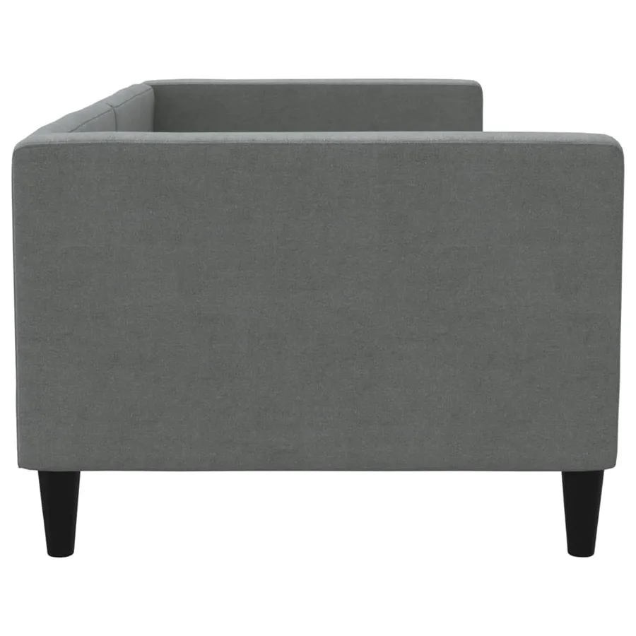 Lit de repos sans matelas gris foncé 80x200 cm tissu - 4