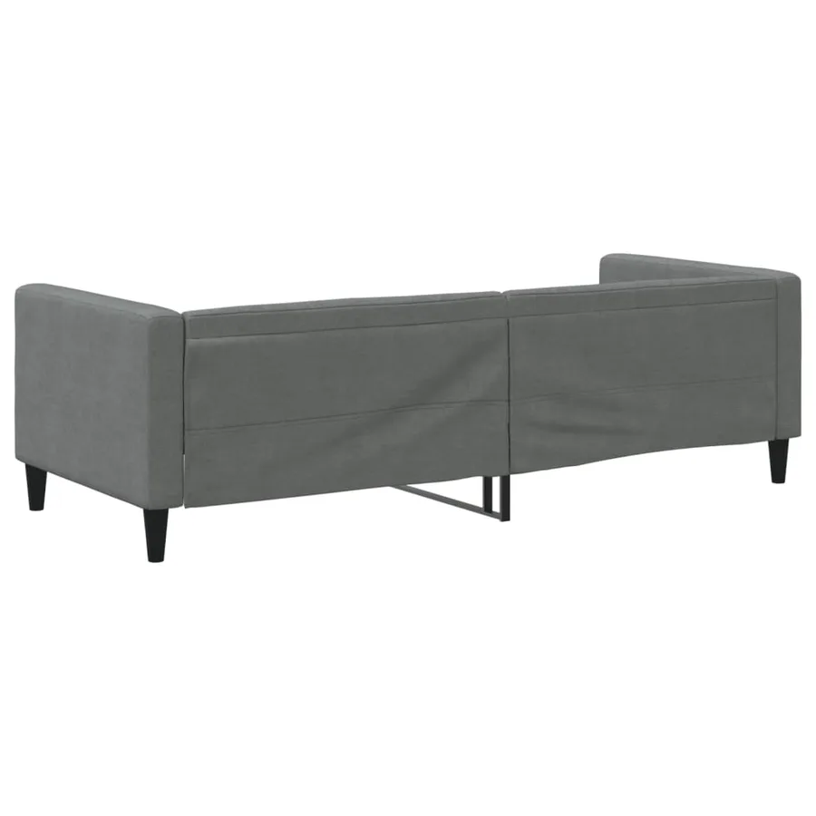 Lit de repos sans matelas gris foncé 80x200 cm tissu - 5