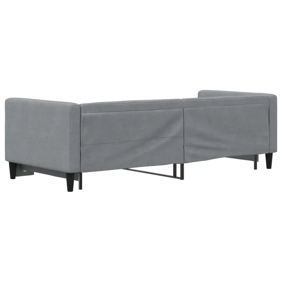 Lit de jour avec gigogne sans matelas gris clair 80x200 cm - 5