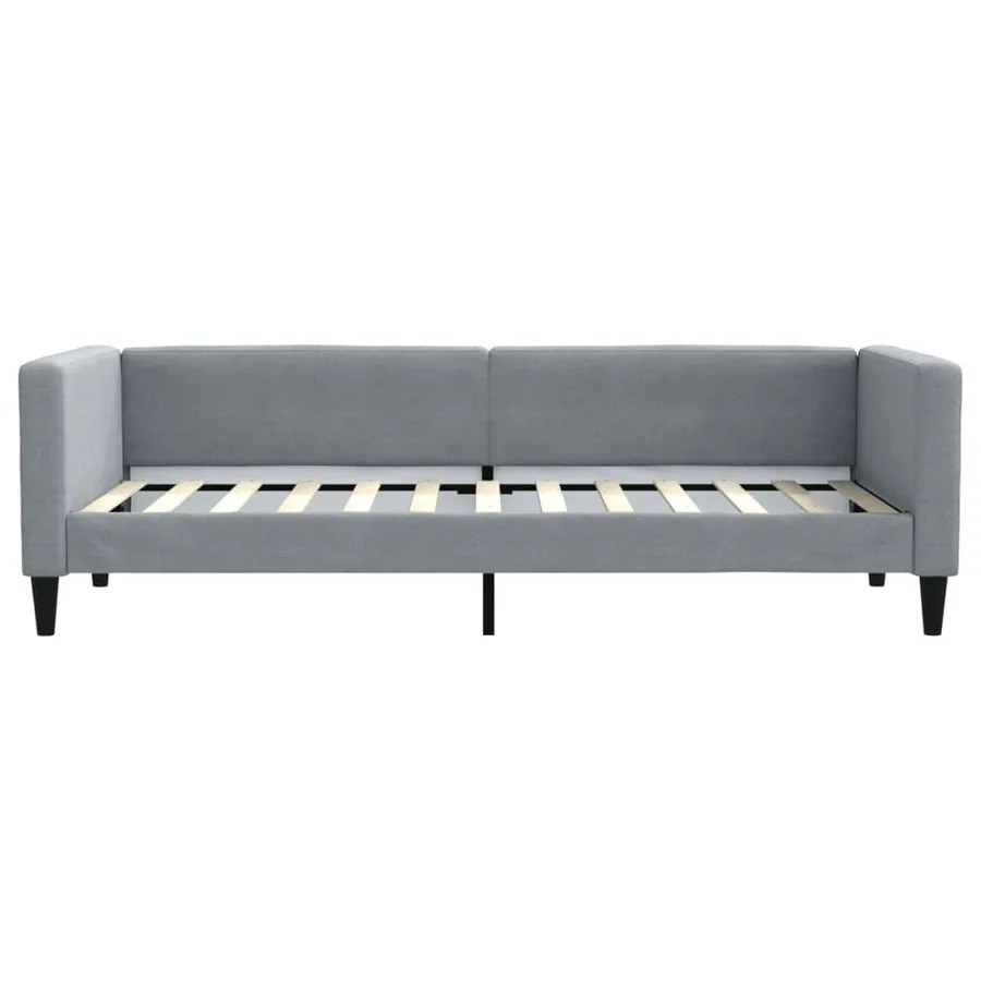 Lit de jour avec gigogne sans matelas gris clair 80x200 cm - 7