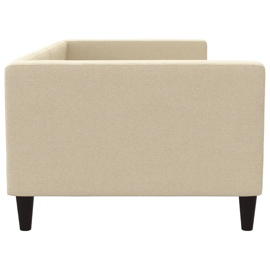 Lit de repos sans matelas crème 90x200 cm tissu - 4