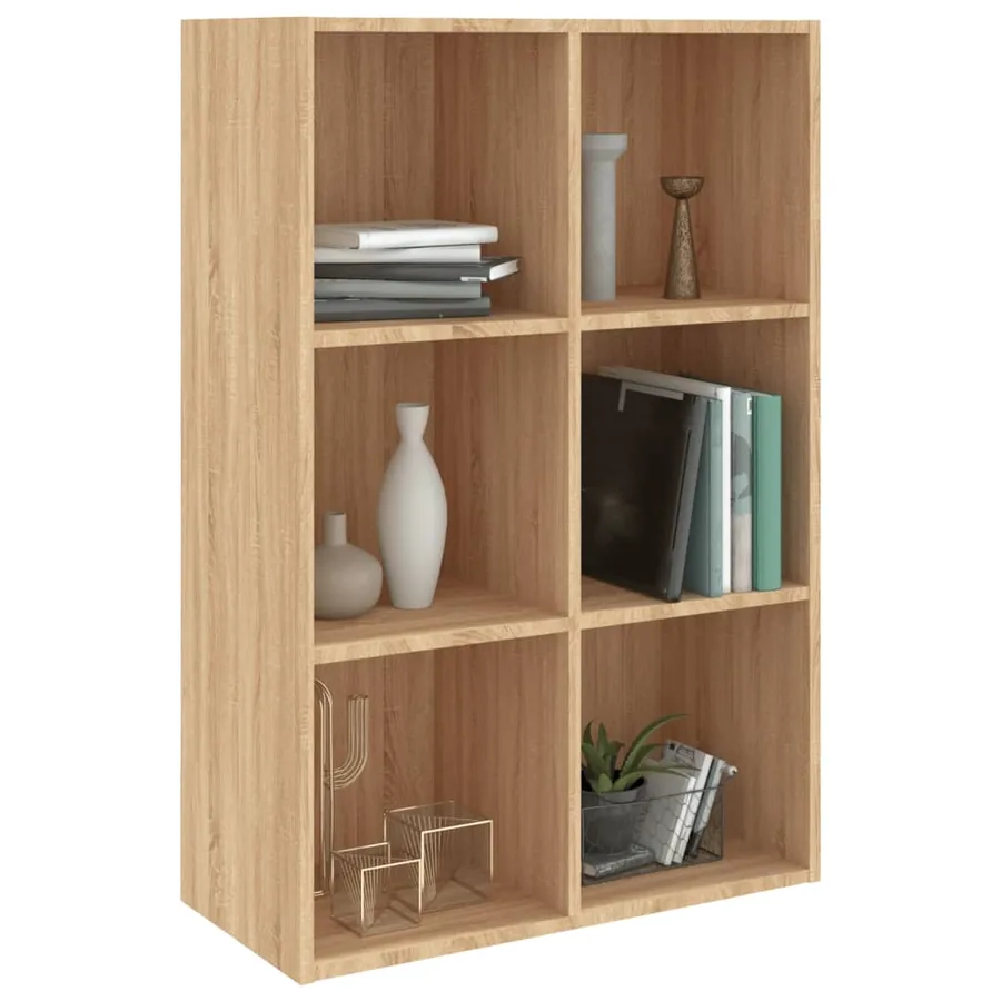 Bibliothèque/Buffet chêne sonoma 66x30x98 cm bois d'ingénierie - 3