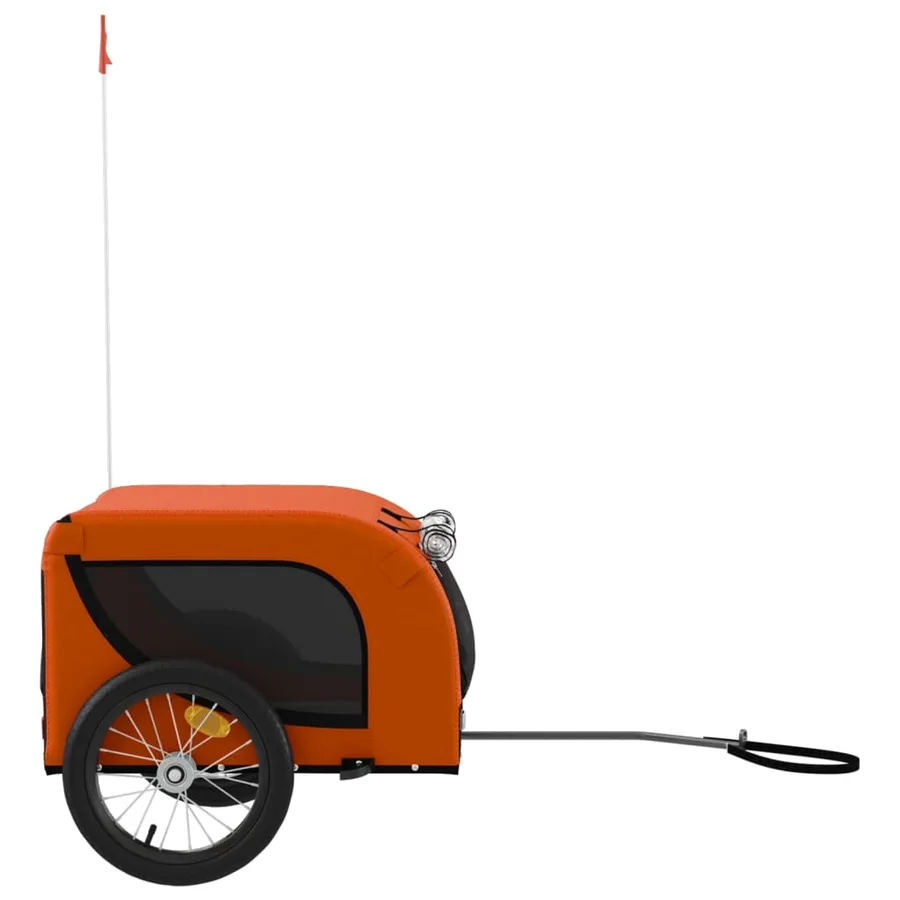 Remorque de vélo pour animaux de compagnie orange et noir - 5