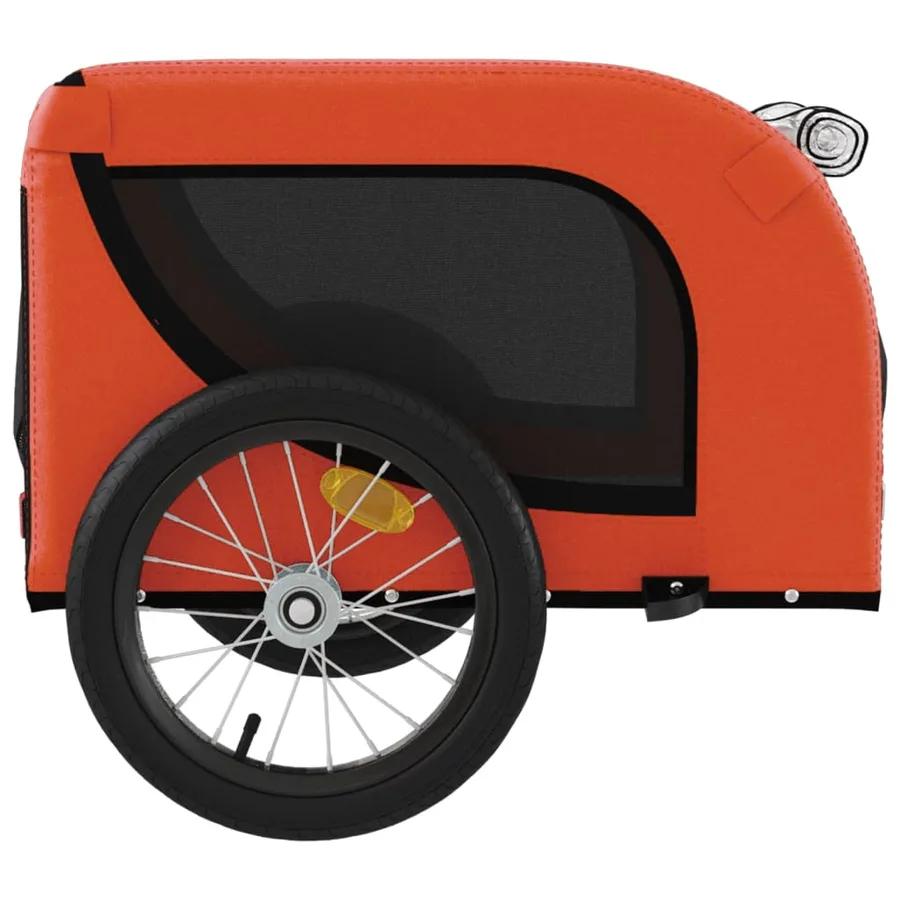 Remorque de vélo pour animaux de compagnie orange et noir - 6