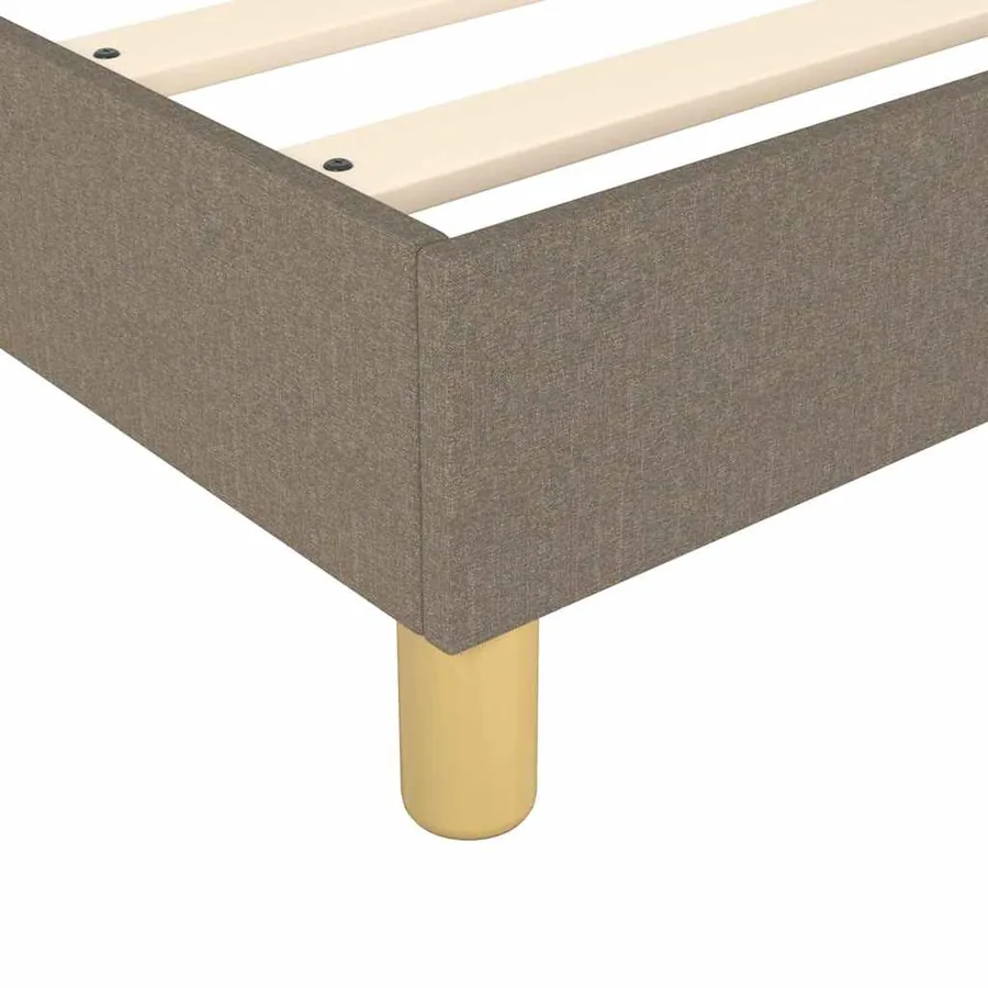 Cadre de lit à lattes taupe 80x200 cm tissu - 7