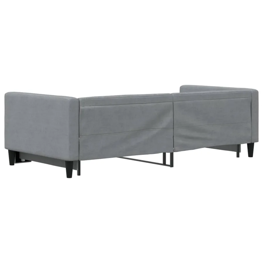 Lit de jour avec gigogne sans matelas gris clair 90x200 cm - 5