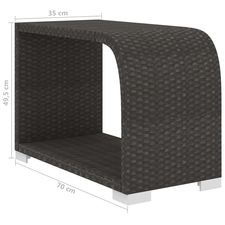 Salon de jardin 10 pcs avec coussins Résine tressée Noir - 14