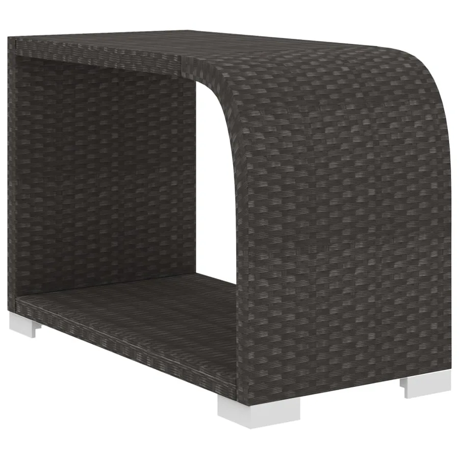 Salon de jardin 10 pcs avec coussins Résine tressée Noir - 8