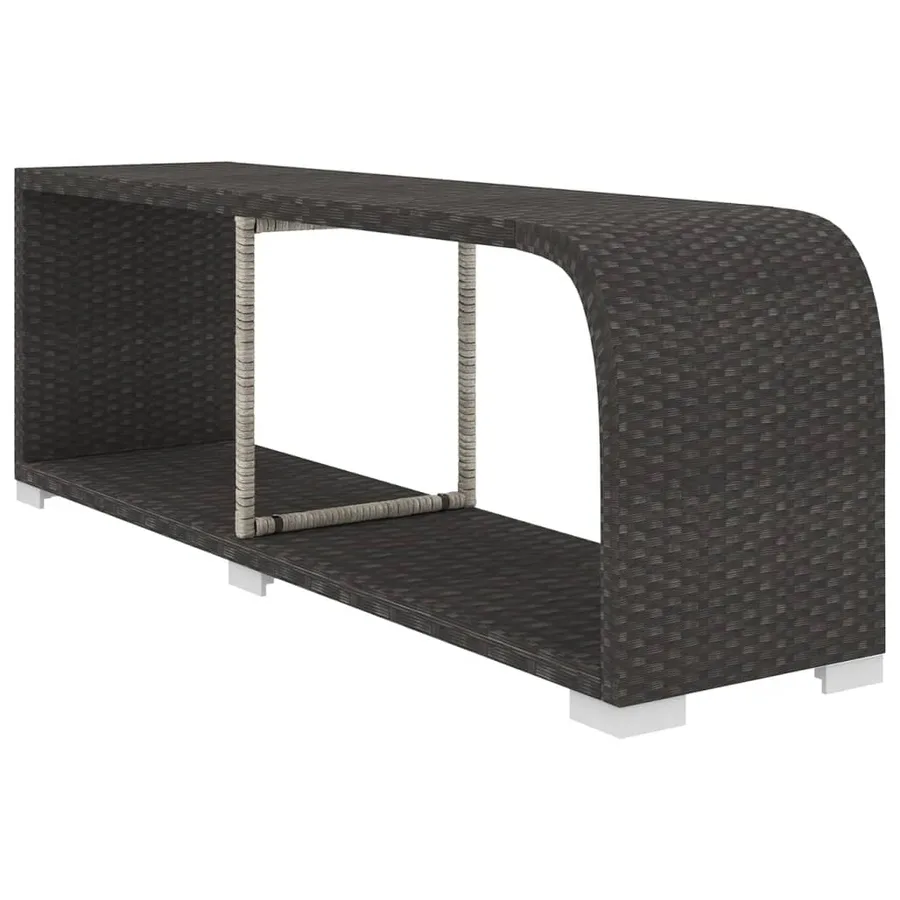Salon de jardin 10 pcs avec coussins Résine tressée Noir - 9