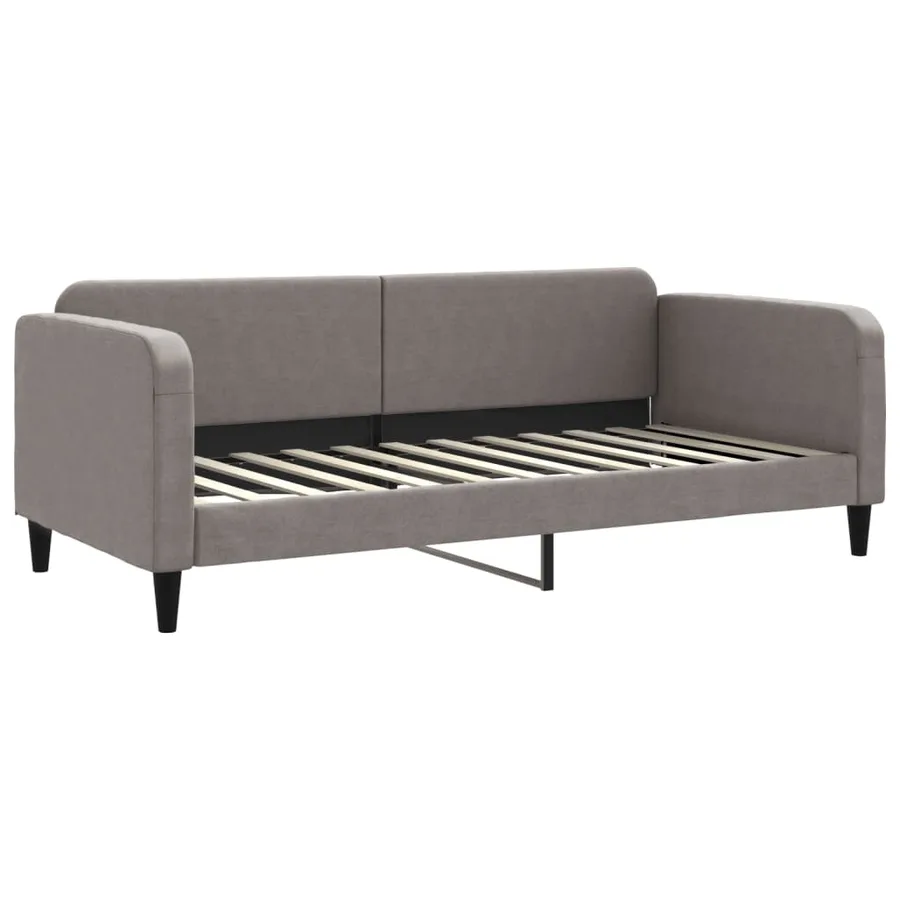 Lit de jour avec matelas taupe 90x200 cm tissu - 3