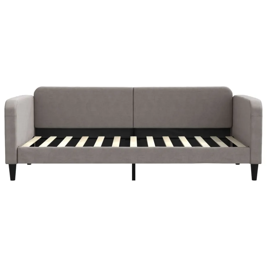 Lit de jour avec matelas taupe 90x200 cm tissu - 4