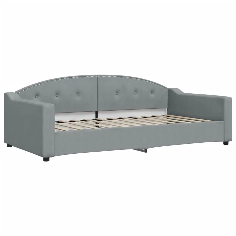 Lit de repos gris clair 100x200 cm tissu - 2