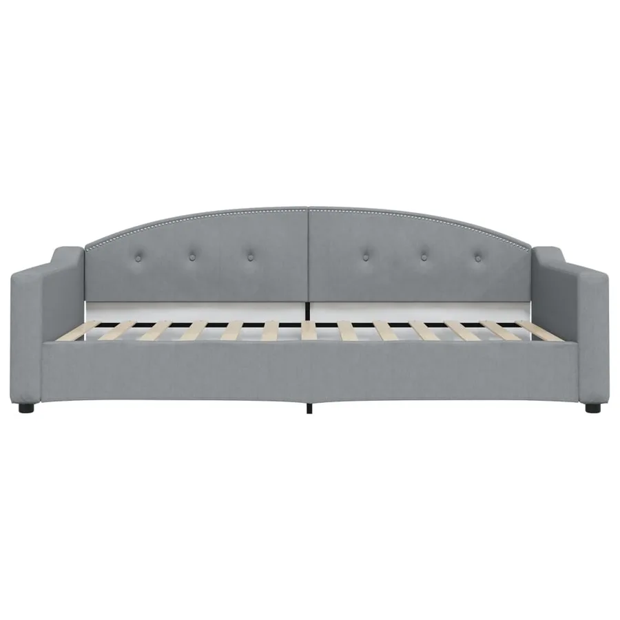 Lit de repos gris clair 100x200 cm tissu - 3