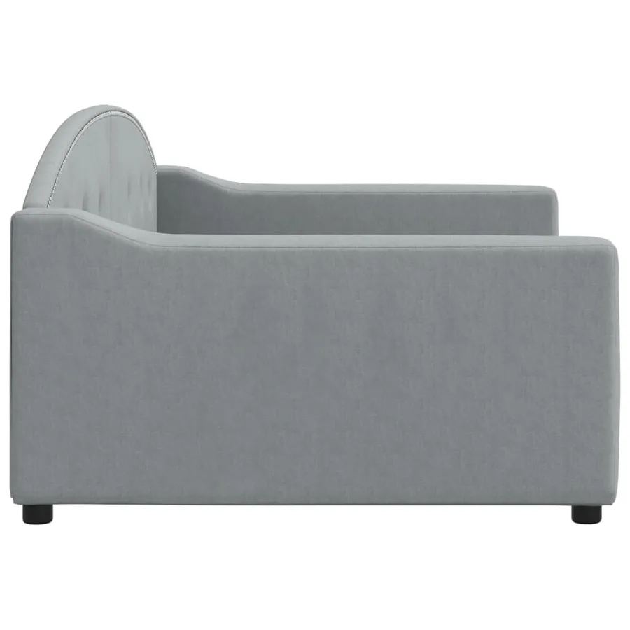 Lit de repos gris clair 100x200 cm tissu - 4
