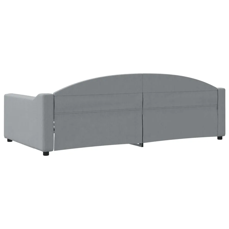 Lit de repos gris clair 100x200 cm tissu - 5