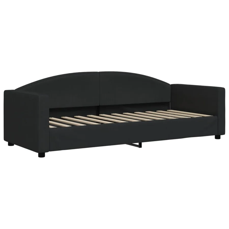 Lit de repos sans matelas noir 80x200 cm tissu - 2