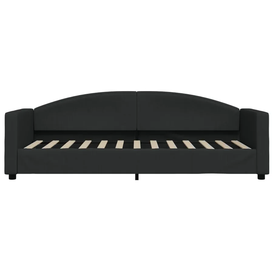 Lit de repos sans matelas noir 80x200 cm tissu - 3