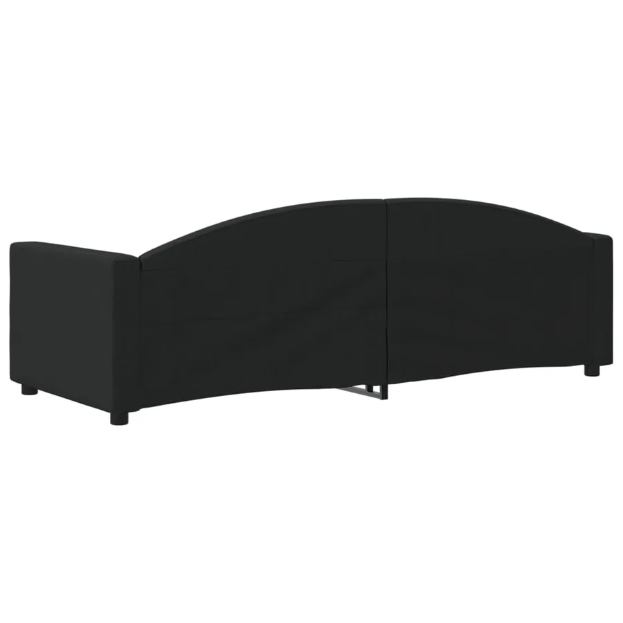 Lit de repos sans matelas noir 80x200 cm tissu - 5