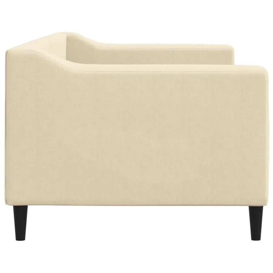 Lit de repos sans matelas crème 80x200 cm tissu - 4