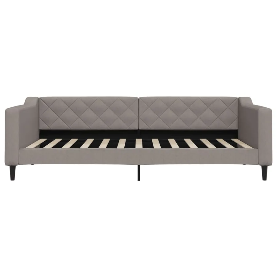 Lit de repos taupe 100x200 cm tissu - 3