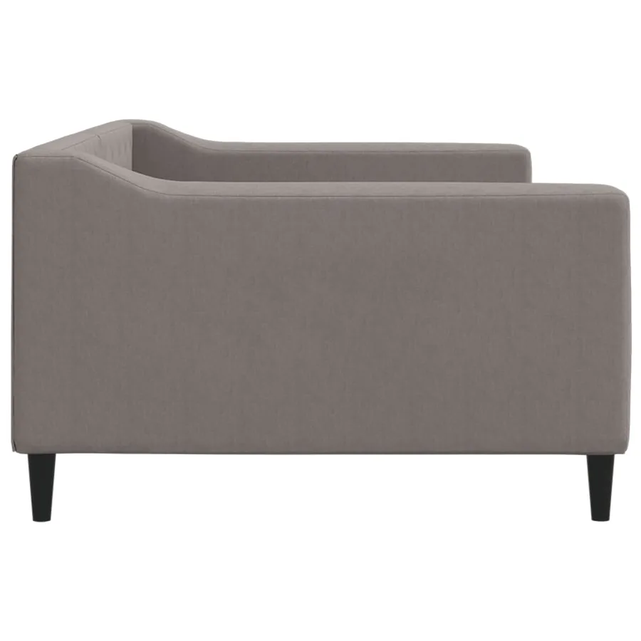 Lit de repos taupe 100x200 cm tissu - 4