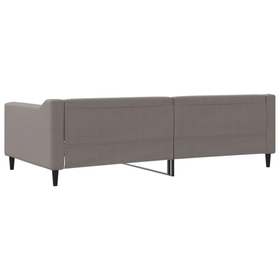 Lit de repos taupe 100x200 cm tissu - 5