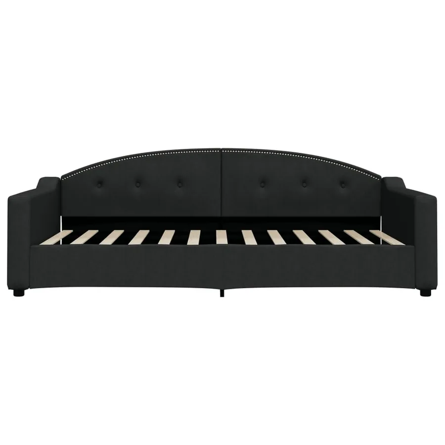 Lit de jour avec gigogne sans matelas noir 100x200 cm - 7