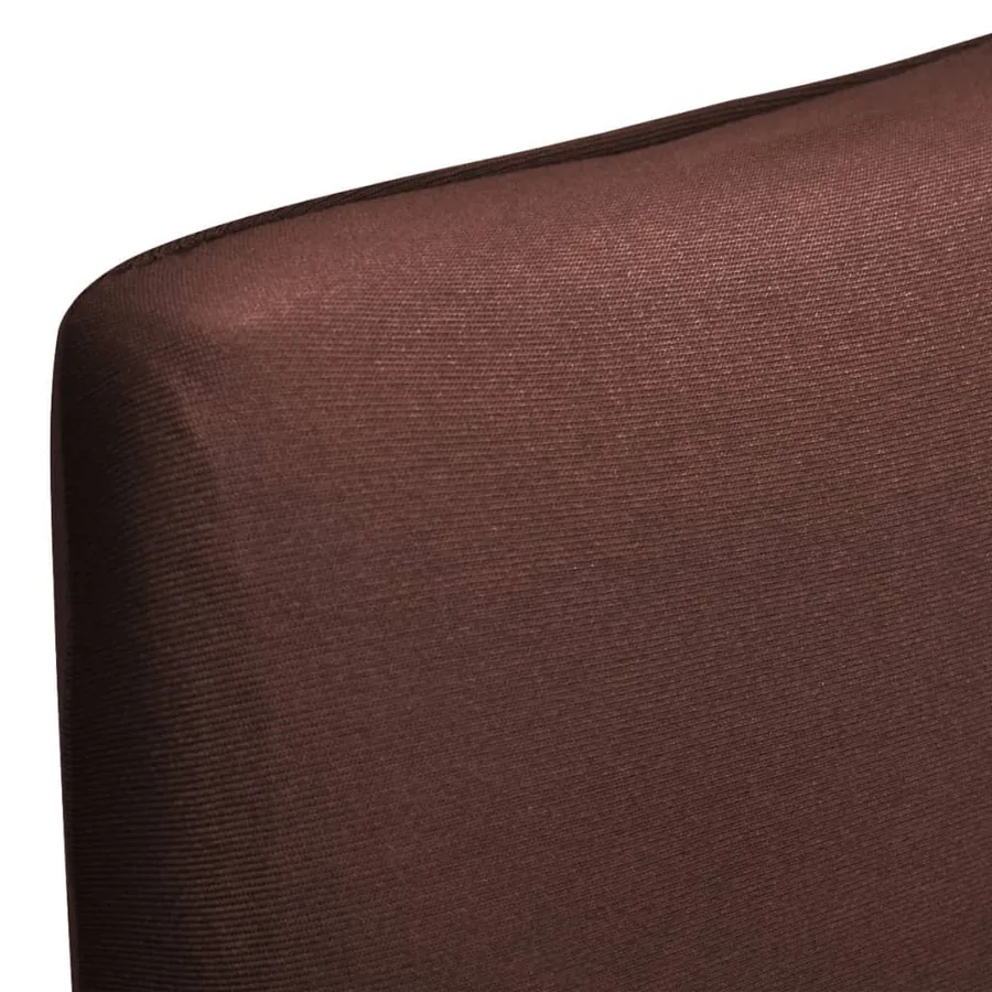 Housse de chaise droite extensible 4 pcs marron - 5