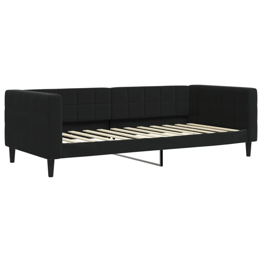 Lit de repos sans matelas noir 90x200 cm velours - 2