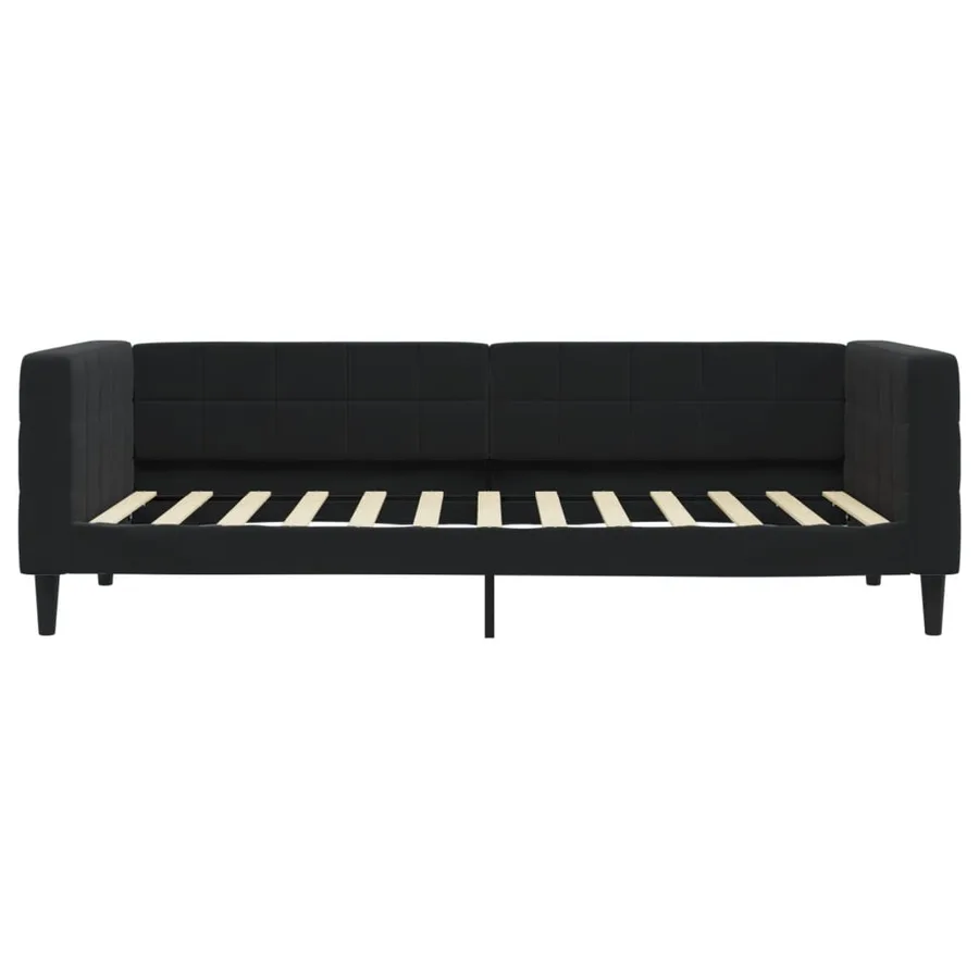 Lit de repos sans matelas noir 90x200 cm velours - 3