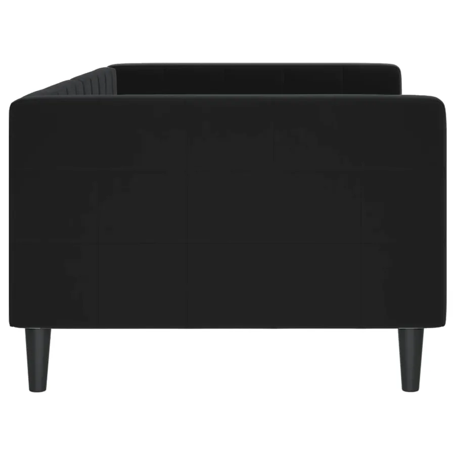 Lit de repos sans matelas noir 90x200 cm velours - 4