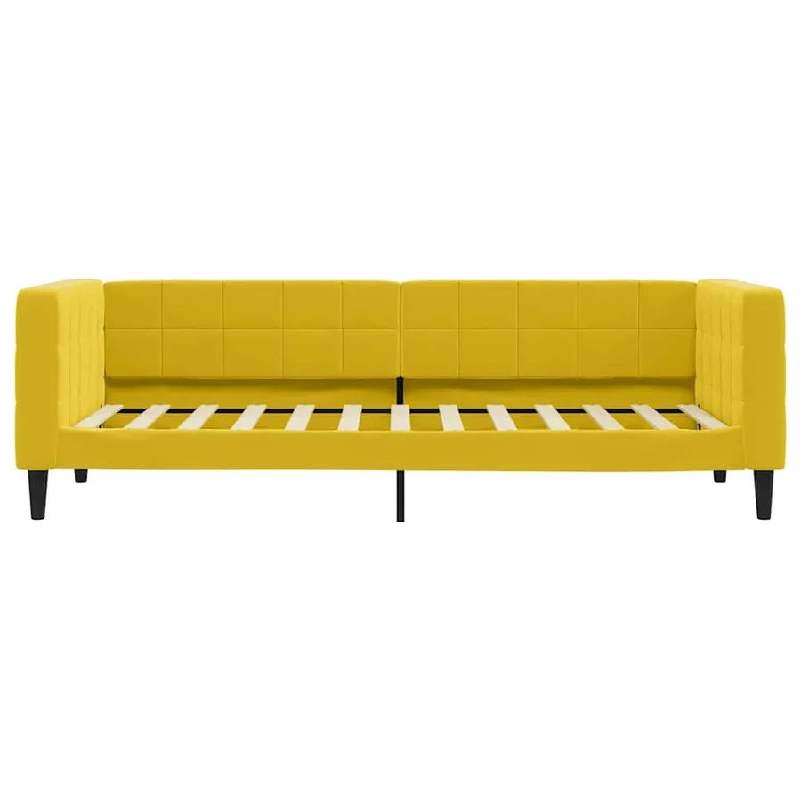 Lit de repos sans matelas jaune 80x200 cm velours - 3