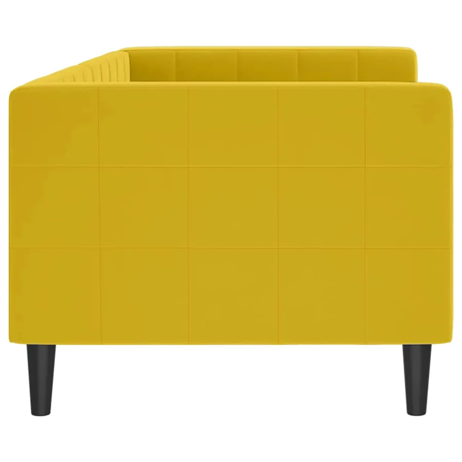 Lit de repos sans matelas jaune 80x200 cm velours - 4