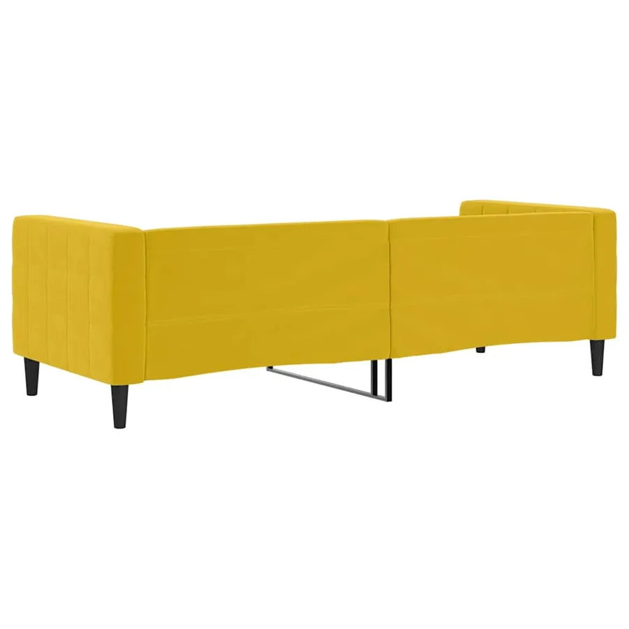 Lit de repos sans matelas jaune 80x200 cm velours - 5