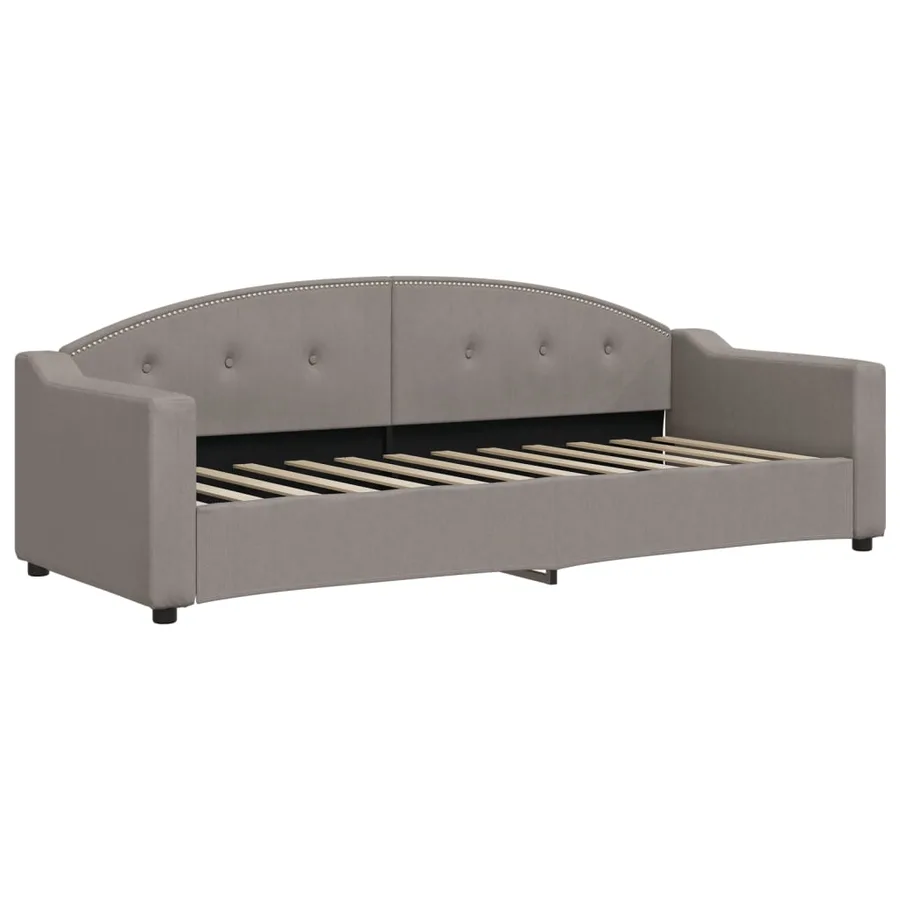 Lit de repos sans matelas taupe 80x200 cm tissu - 2