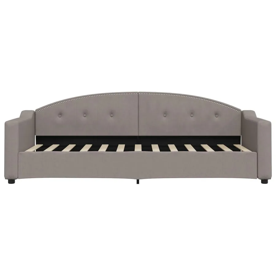 Lit de repos sans matelas taupe 80x200 cm tissu - 3