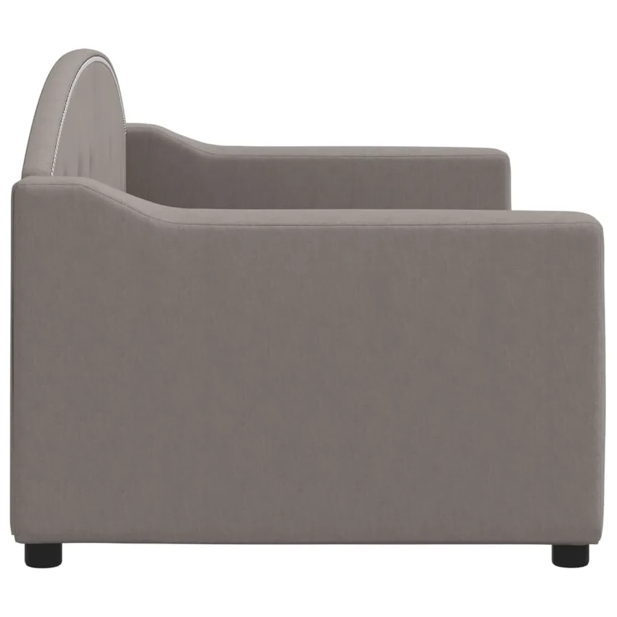 Lit de repos sans matelas taupe 80x200 cm tissu - 4