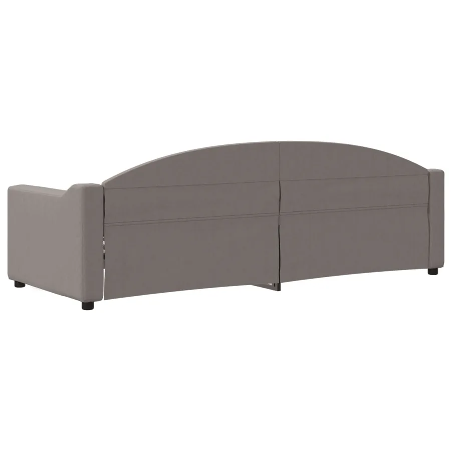 Lit de repos sans matelas taupe 80x200 cm tissu - 5