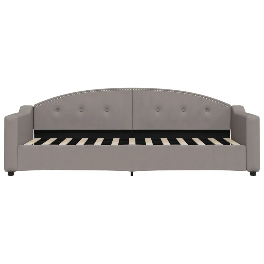 Lit de jour avec gigogne sans matelas taupe 80x200 cm - 7