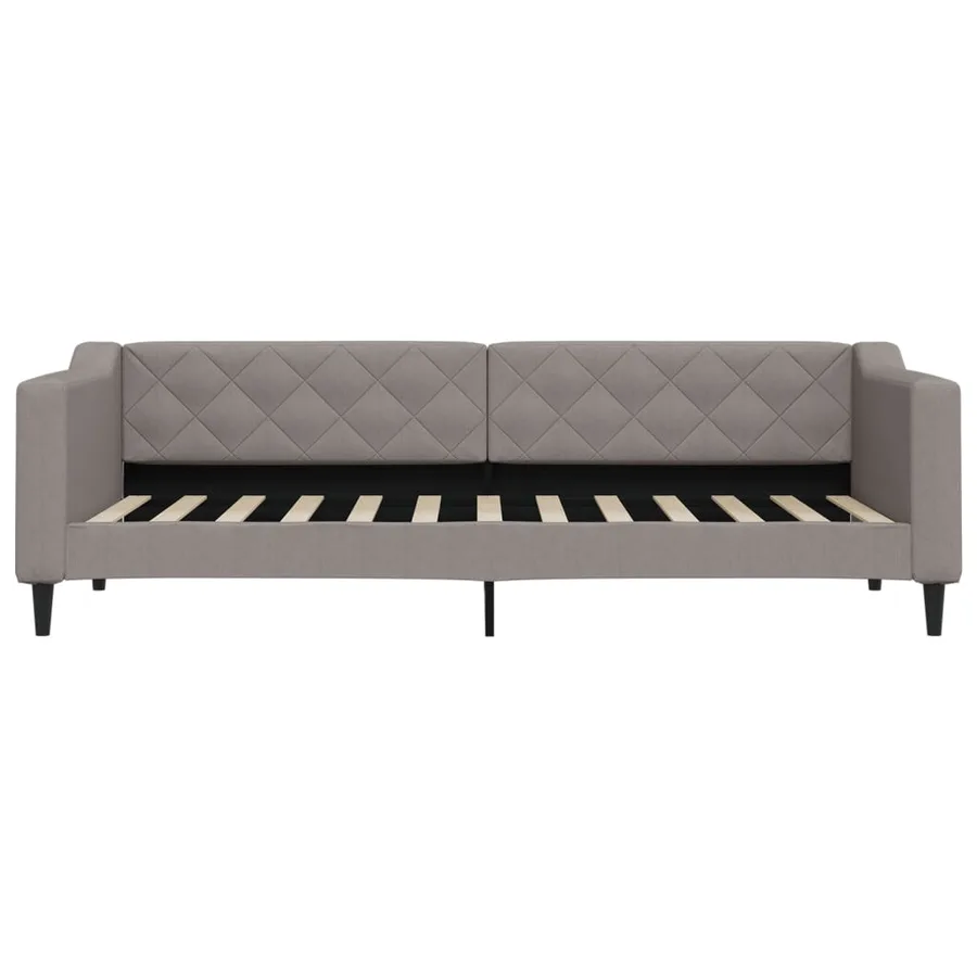 Lit de jour avec gigogne sans matelas taupe 80x200 cm - 5