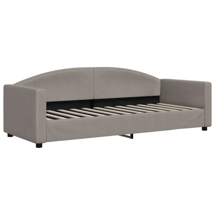 Lit de jour avec matelas taupe 80x200 cm tissu - 3