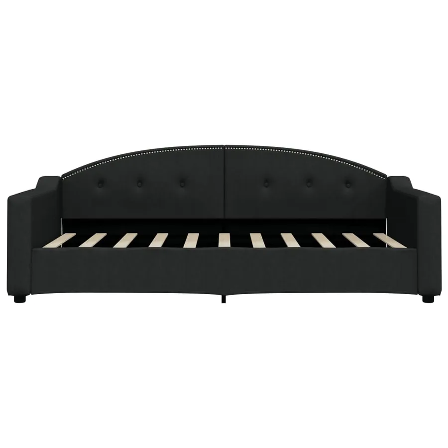 Lit de repos sans matelas noir 90x190 cm tissu - 3