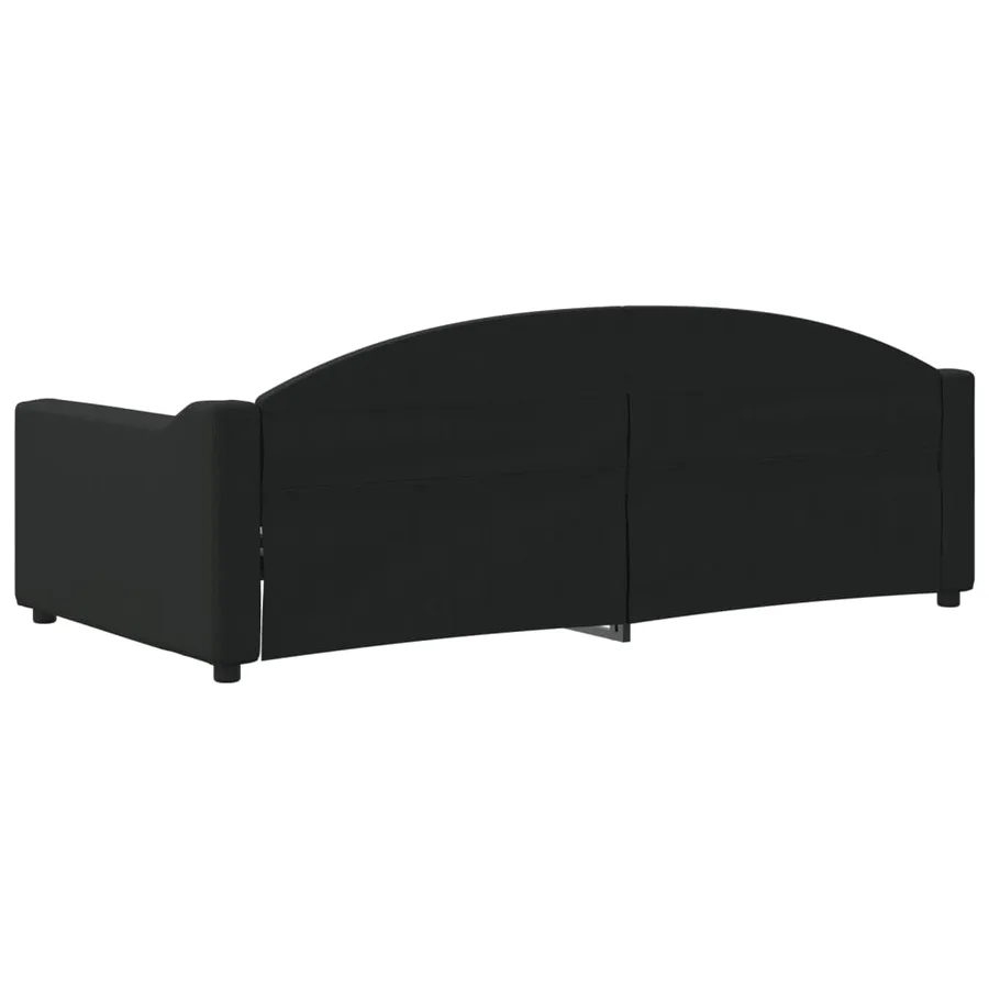 Lit de repos sans matelas noir 90x190 cm tissu - 5